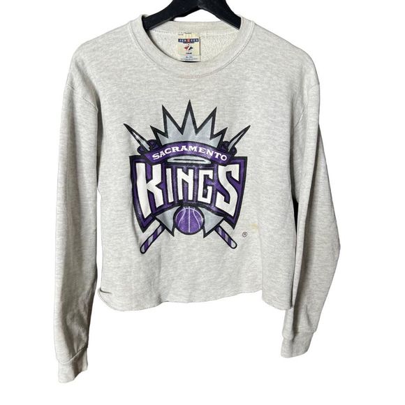 VTG Sacramento Kings Cropped Sweatshirt USA Womens Medium - Picture 1 of 4